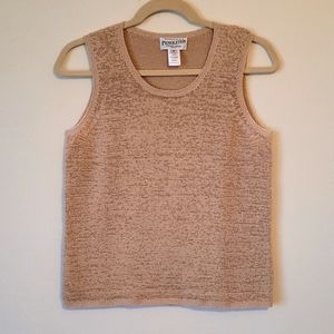 PENDLETON women's poly/cotton tank, tan, sz M petite